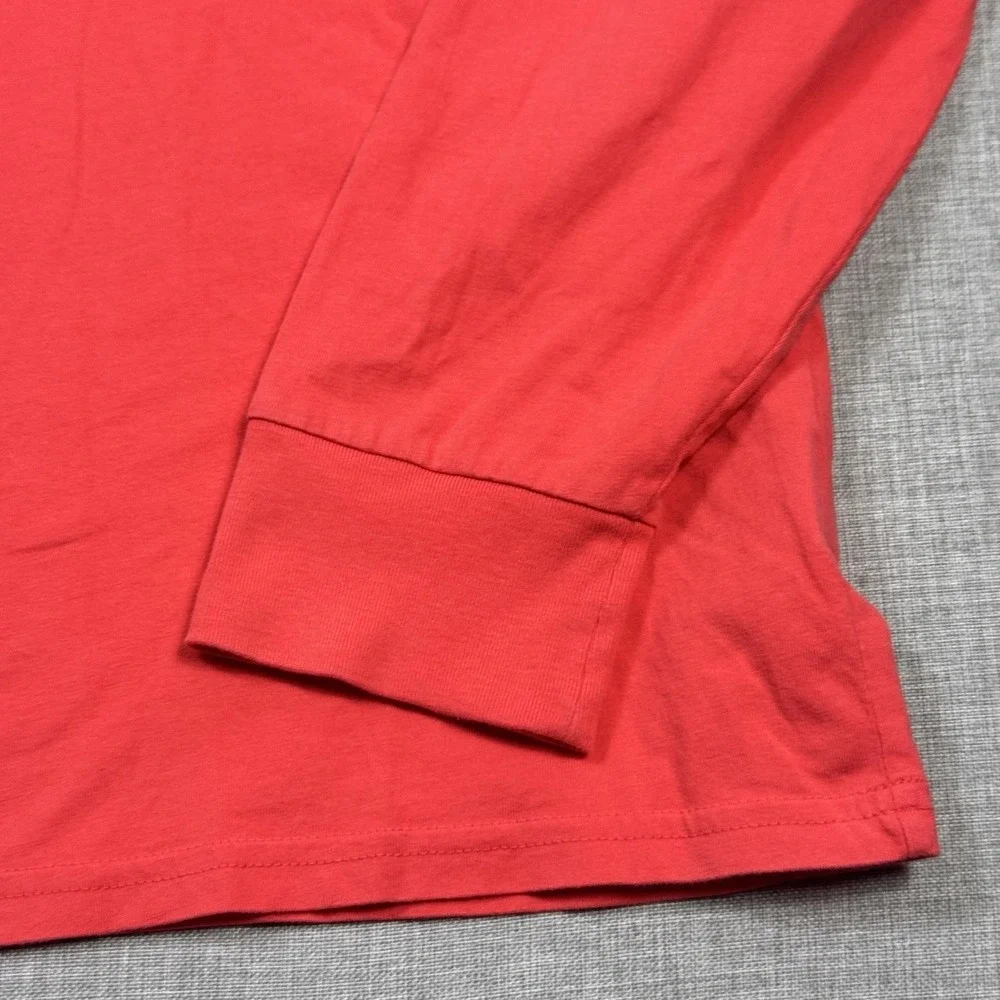 Polo Ralph Lauren Hoodie‎ Mens L Pink Red Pullover Hooded Tagless Cotton Jersey